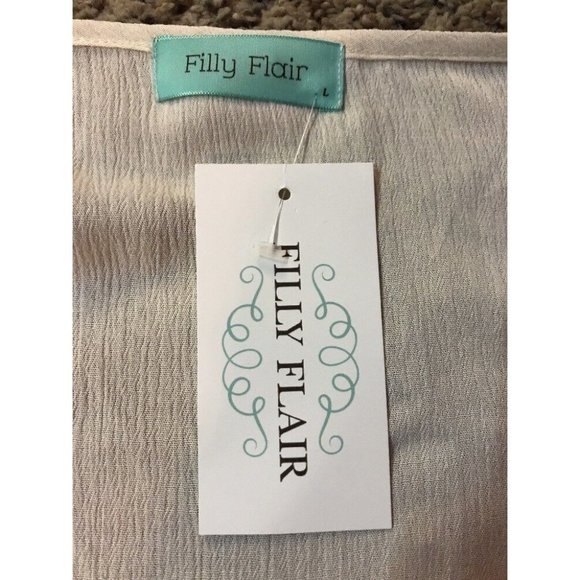 Filly Flair Dress Womens L New Ivory Partially Lined - Picture 9 of 11